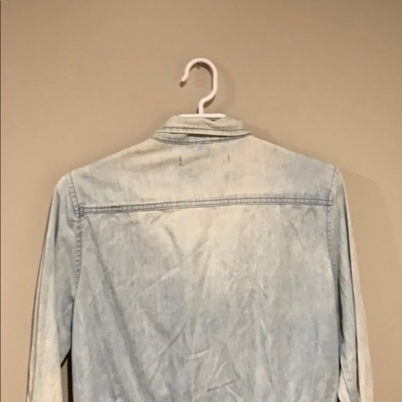 Max Jeans Bleached Denim Trench - Women’s Size Small - Picture 6 of 7
